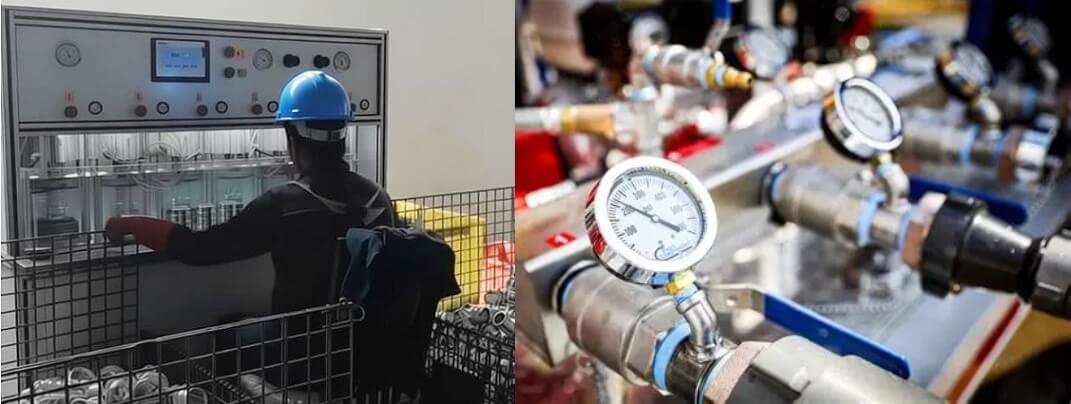 High pressure fire hose coupling materials comparison - 304 stainless steel, A6061 aluminum-magnesium alloy and brass