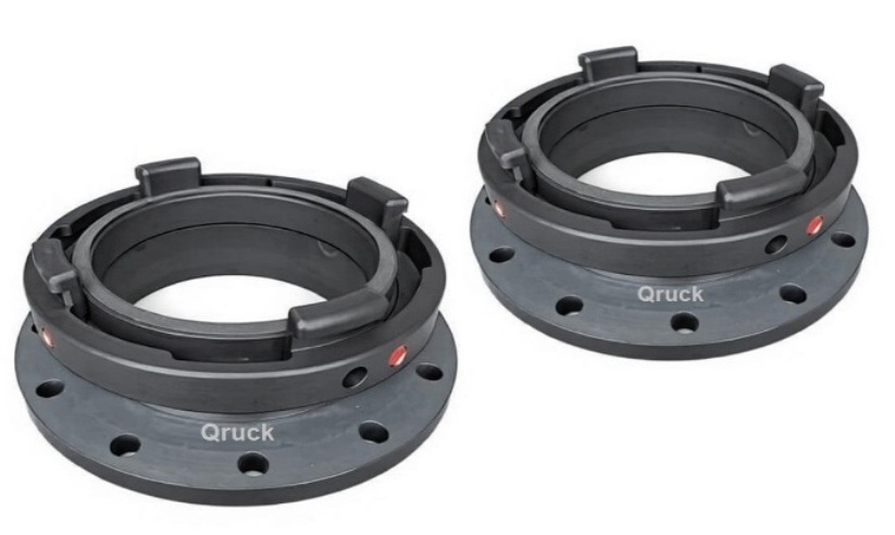High pressure Storz coupling connecting fire hose to fire pump